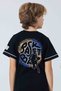 Male Child Sportswear Basket T-Shirt Sweatshirt Bottom Crew Neck Medium Thick Pajamas Set-3946 - 4