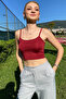Oval Neck Flexible Lycra Crop Bustier