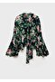 Blouse High Neck with Flower Print - 3