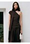 Asymmetrical Blouse with Scarf and Fringe - 7