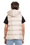 Boy's Removable Hooded Printed Lined Seasonal Puffer Vest with Pockets - 3