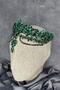 Green Dali Fascia Dangle Bridal Henna Crown Hair Accessory - 4
