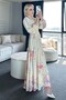 Patterned Hijab Dress Lemon Yellow 513-1 - 4