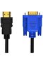 كابل بيانات عالي الدقة من HDMI إلى VGA بدقة 1080 بكسل مع كابل محول صوت بطول 1.5 متر - 4