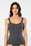 Women's Ribbed Tank Top with Straps 3406/Anthracite