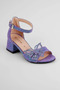 Butterfly Girl's Heeled Shoes, Glittery, Stylish, New Season, Evening Dress Shoes - 4