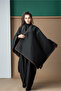 شال أسود بقيطان بنية - 7
