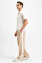 Araujo Men's Elastic Waist Relaxed Fit Beige Sweatpants