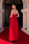 Crepe Fabric Pleated Detailed Dress - Red - 5