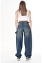 2025 New Model Summer Women's Jeans with Tint Effect Epaulettes 100% Cotton - 2