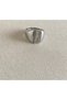 Zircon Stone Detail Silver Color Steel Women's Ring - 4