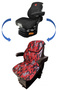 Massey Ferguson 5S Series Tractor Seat Covers-3 Pieces- Red- Bk3-102