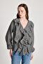 Esmee Ruffle Blouse Anthracite 29165 - 6