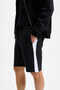 Kepa Men's Elastic Waist Relaxed Fit Black Shorts with Pockets - 4