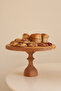 Justwood Mummy 29 Cm Wooden Leg Round Cake Presentation Serving Plate