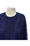 Light Navy Blue Bunch Jacket Dress Mother Evening Dress Suit - 5