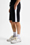 Kepa Men's Elastic Waist Relaxed Fit Black Shorts with Pockets - 3