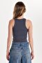 Women's Slim Fit Slim Fit Thin Strap U Neck Anthracite Body Undershirt - 5