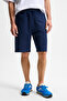 Kepa Men's Elastic Waist Relaxed Fit Navy Blue Shorts with Pockets
