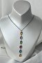 Silver Color Square Stone Detail Y Model Steel Necklace - 2