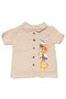 Baby Boy Beige Animal Patterned Muslin Shirt Set of 2 - 2