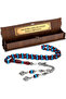 Men's 7X11Mm Claret Red Blue Vernier Scented Powder Amber Prayer Beads - 3