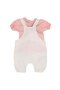 Baby Girl White Pink Pocket Rabbit Toy T-Shirt Set with Muslin Slippers - 3