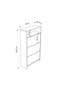 Kaju 18 Pair Shoe Cabinet - Oak White Effect - 2
