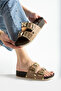 Stylish and Comfortable Women's Slippers Stone Double Buckle Comfortable Sole Summer Slippers