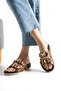 Stylish and Comfortable Women's Slippers Stone Double Buckle Comfortable Sole Summer Slippers - 4
