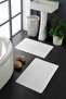 100% Cotton Bath Foot Towel 2 Pieces – 50X70Cm Super Absorbent Bath Foot Towel 715Gr/M2 - 2