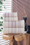 Liana 4-Piece Bath Towel Set, 50x90 70x140 cm, Beach Towel, Hammam Set - 2