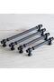 Kitchen Cabinet Drawer Furniture Cabinet Door Handles Matte Black Striped Metal Handle 192 mm 19.2 cm - 5