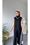 Women's Soft Texture Turtleneck Sleeveless Suit - 5