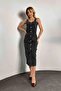 Sagi Women's Full Button Design Strappy Denim Dress - 3