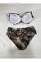 Women's Brown Leopard Print Lined Large Size Bikini Set Hzl25S-Lc25006 - 6