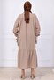 Robe Sleeve Tie Dress Beige Hm2081 - 5