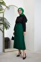 Atlas Pleated Skirt-Emerald Green - 2
