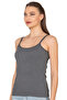 Özkan 27412 Women's Viscose Camisole Fabric Flexible Comfortable Tulle Bias Rope Strap Undershirt - 3