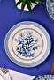 Tabak Evi Porcelain Blue Heaven Pasta Set 20 cm 4-Person 4-Piece TVL4PTPRS1194 - 8