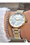 Gold Silver Color Plain Model Roman Numeral Steel Cord Women's Wristwatch + Bracelet