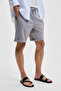Youri Men's Elastic Waist Back Single Pocket Relaxed Fit Lilac Shorts - 2
