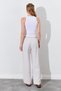 Women's Stone Waist Rope Tied Linen Side Pocket Wide Leg Pants - 7