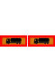 2 Pack Rear Marker Sticker for Heavy Duty Vehicles 500X200 mm