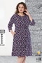 Women's Plus Size Cotton Modal Fabric Patterned Summer Dress with Zipper 7490