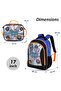 17" Set of 4 Backpack w/ BT Headset, Lunch Bag and Pencil Case - Skate Board - 9