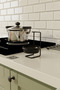Black Metal Spoon Ladle Holder – Countertop Spoon Organizer Stainless Steel & Plastic - 6