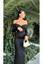 Madonna Collar Imported Flexible Fabric Midi Length Full Pattern Dress - 3