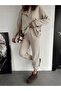 Women's Hooded Pocket Modal Textured Double Suit - 3
