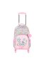 17" School Bag Set of 3 w/ 4 Wheel Trolley, Pencil Pouch - Love Pink - 2